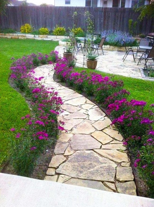 Purple Blooms Guide Stone Journey