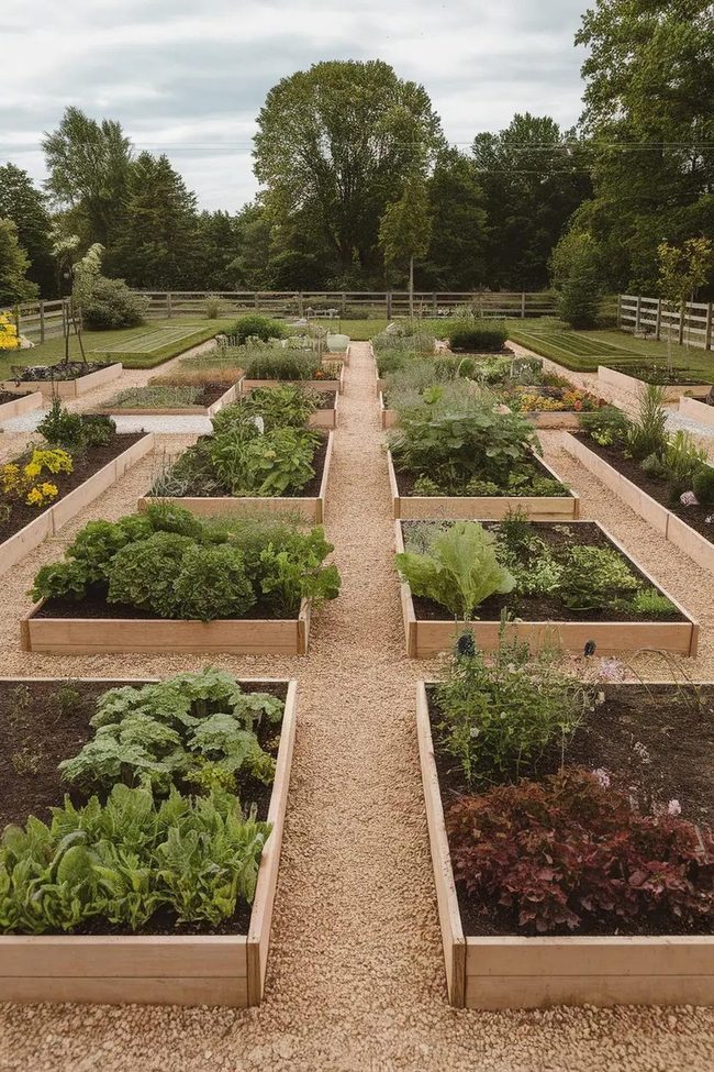 Symmetrical Vegetable Beds