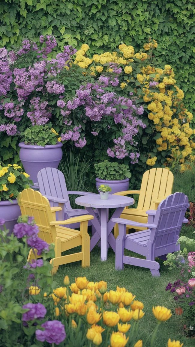 Purple and Yellow Terrace Contrast