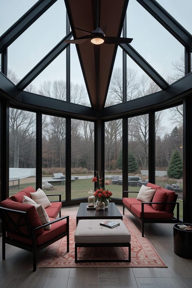 Black Frames Define Sleek Spaces