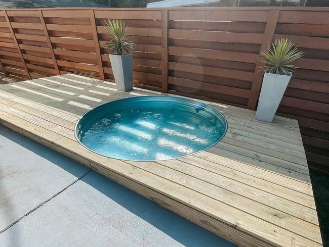 Wooden Planks Poolside Lounge