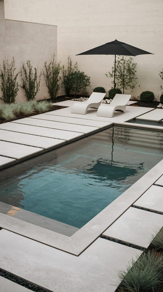 Minimalist Concrete Pool Oasis