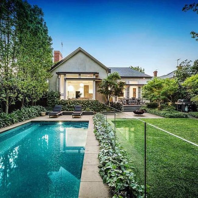 Green Borders, Blooming Pool Oasis