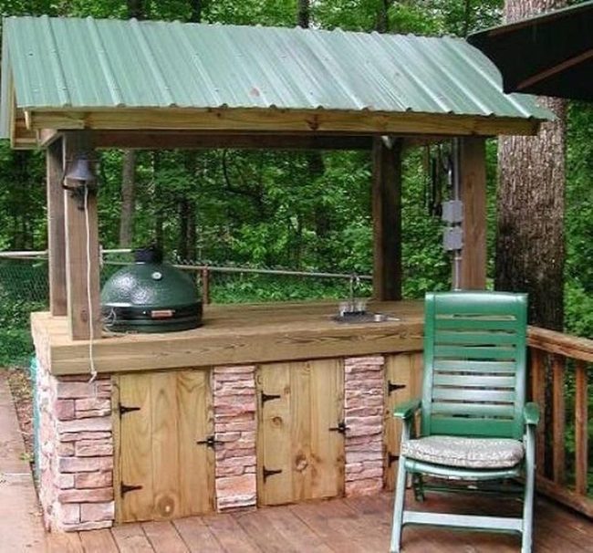 Green Ceramic Grill Focal Point