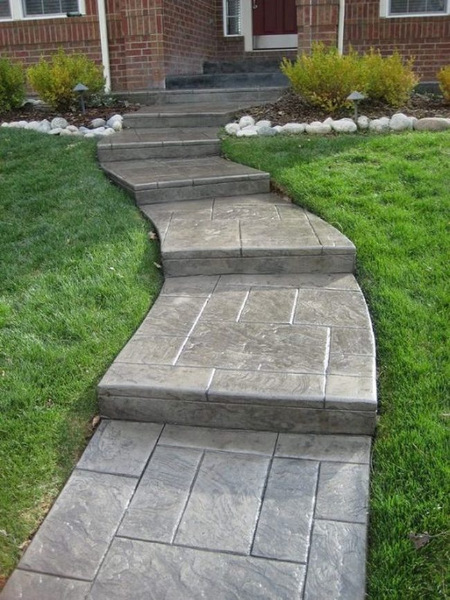 Stone Steps Through Green Garden