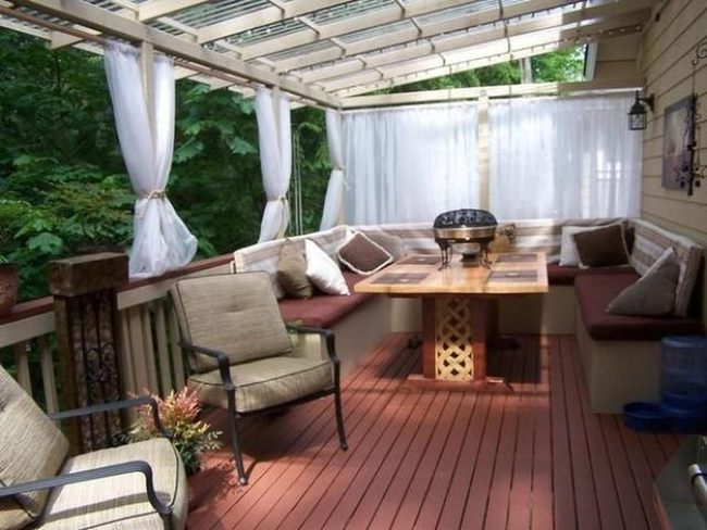Sunlit Wooden Porch Retreat