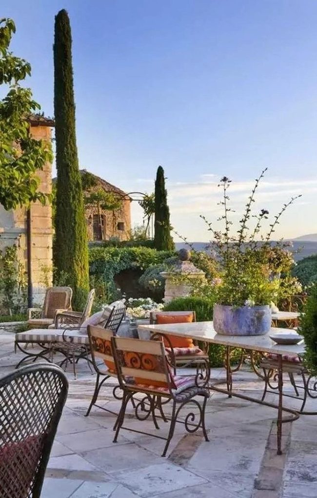Golden Light Stone Terrace Gathering