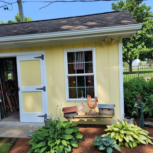Bright Yellow Garden With Vintage Character