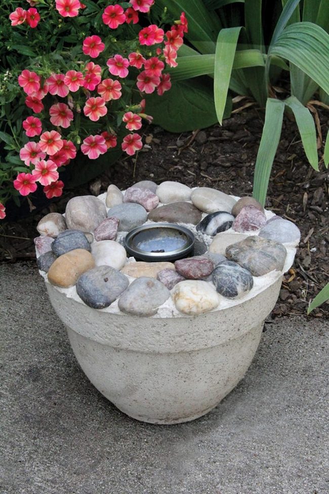 Pink Blooms Against Gray Stone