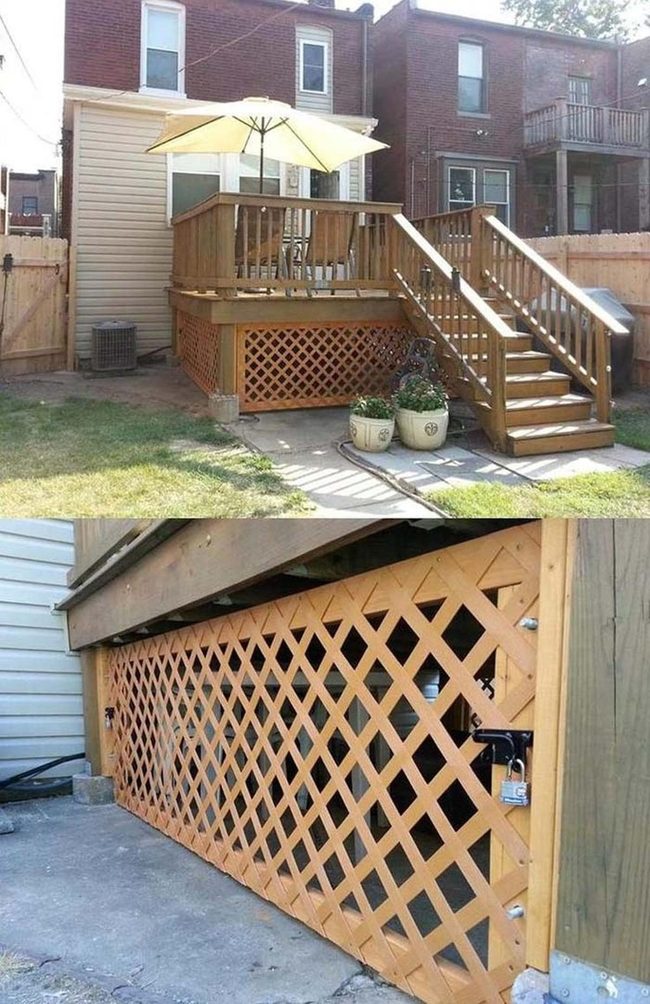 Geometric Lattice Deck Storage
