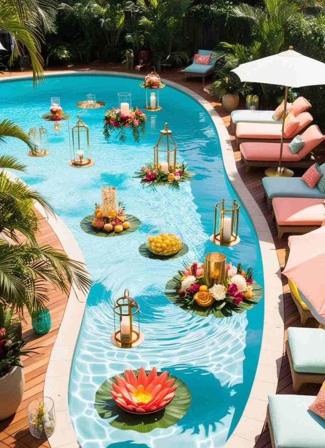Floating Candles, Blooms, Citrus