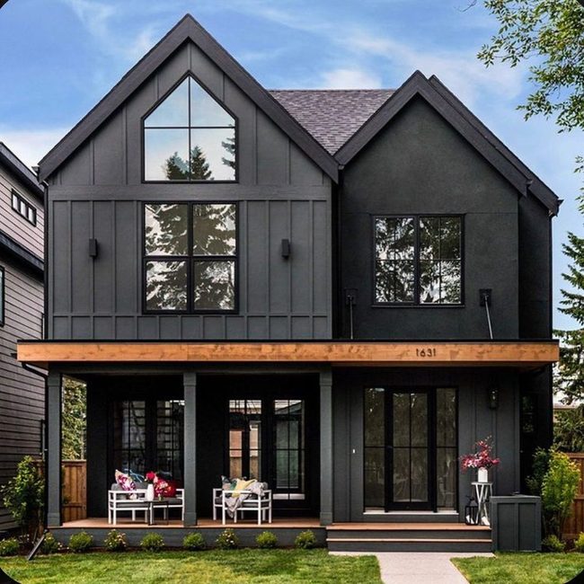 Charcoal Wood Modern Architecture