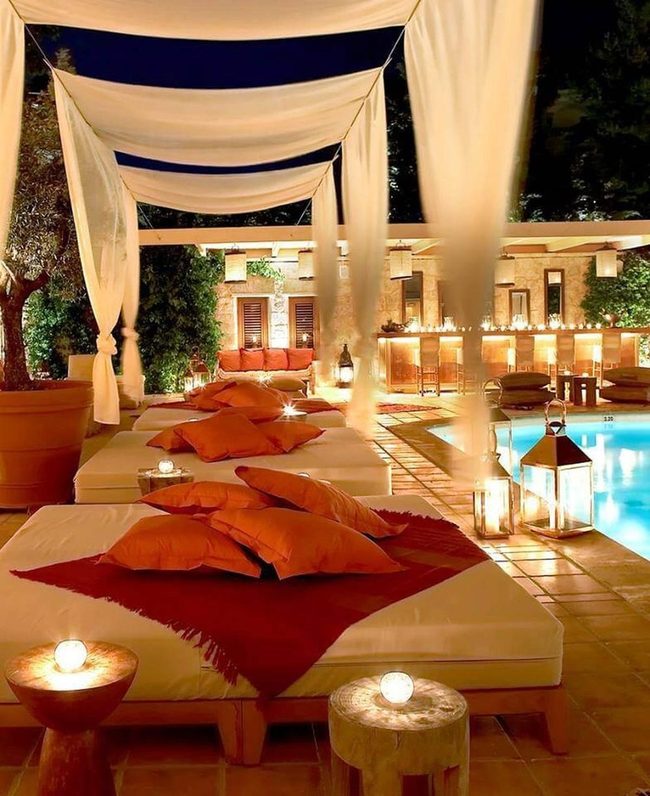 Flowing Fabric Patio Privacy