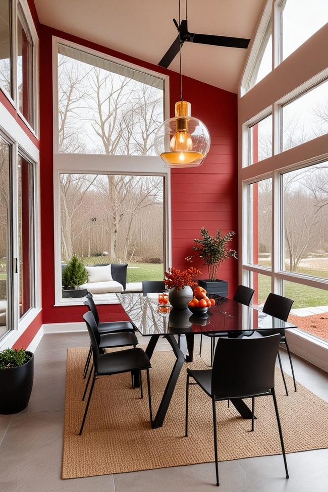 Minimalist Aluminum Dining Porch