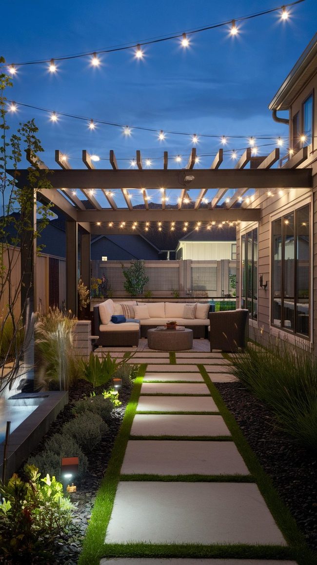 Soft String Lights Transform Backyard