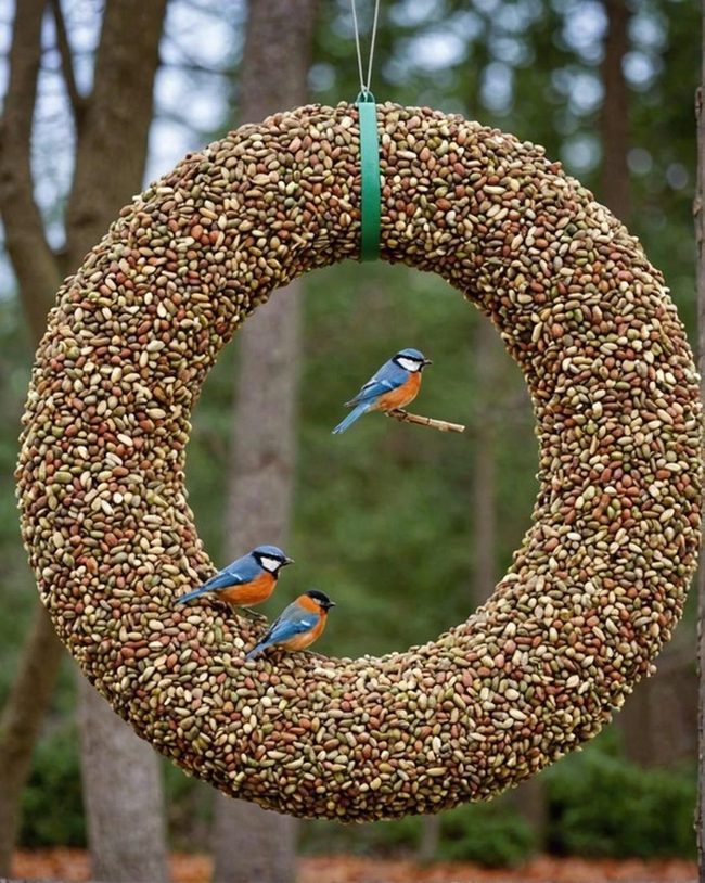 Edible Wreath for Feathered Friends