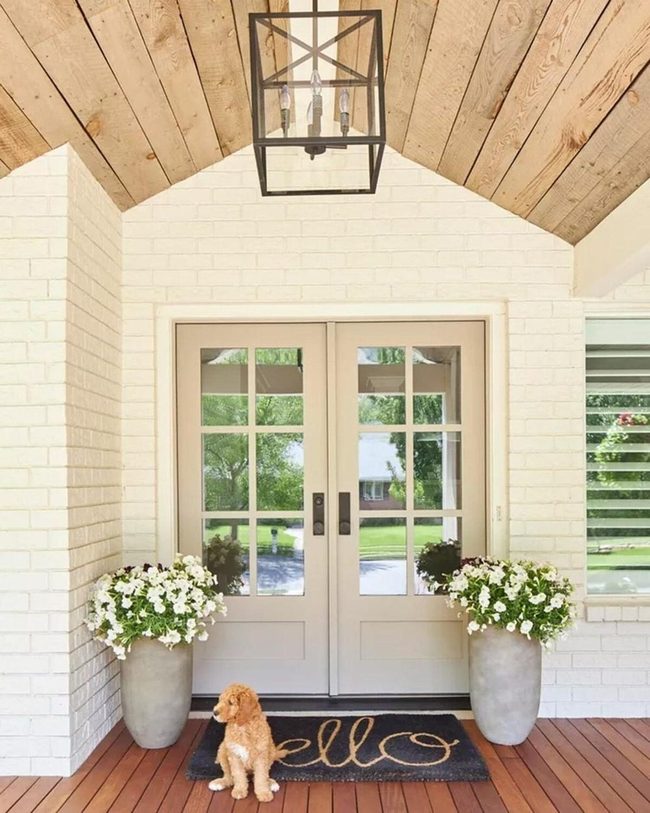 Tall Concrete Planters Statement Entry