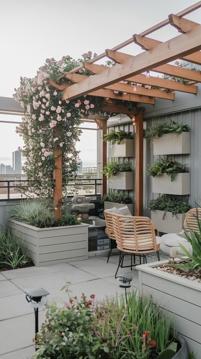 Green Walls Transform Rooftop Space