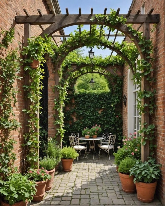 Climbing Roses Frame Garden Gateway
