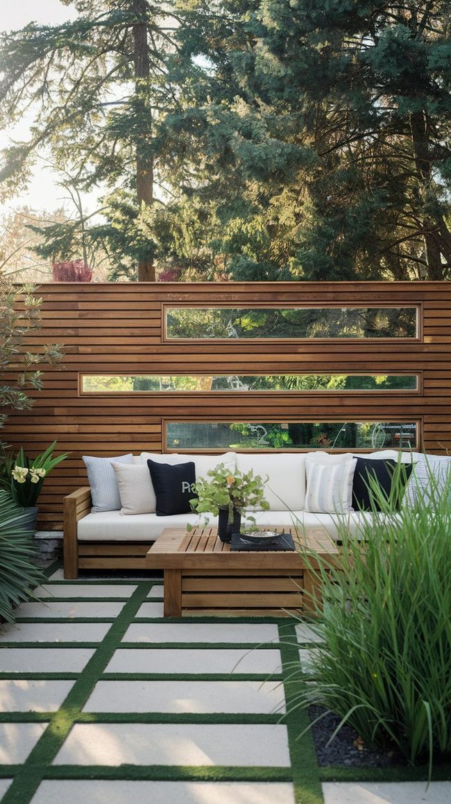 Glass-Cut Timber Fence Panels