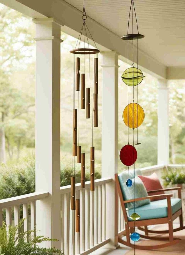 Hanging Ornaments Catching Light