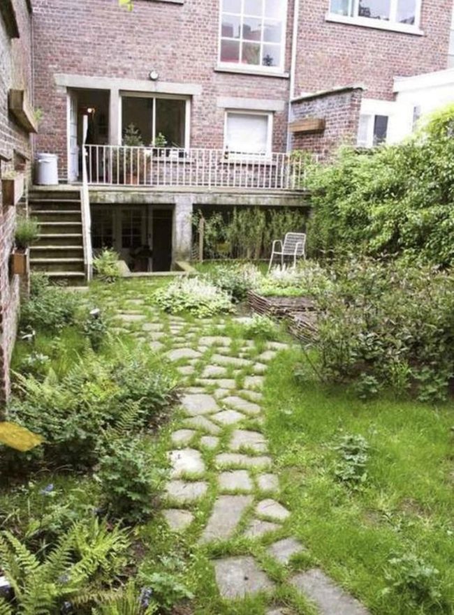 Stone Path Through Hidden Garden