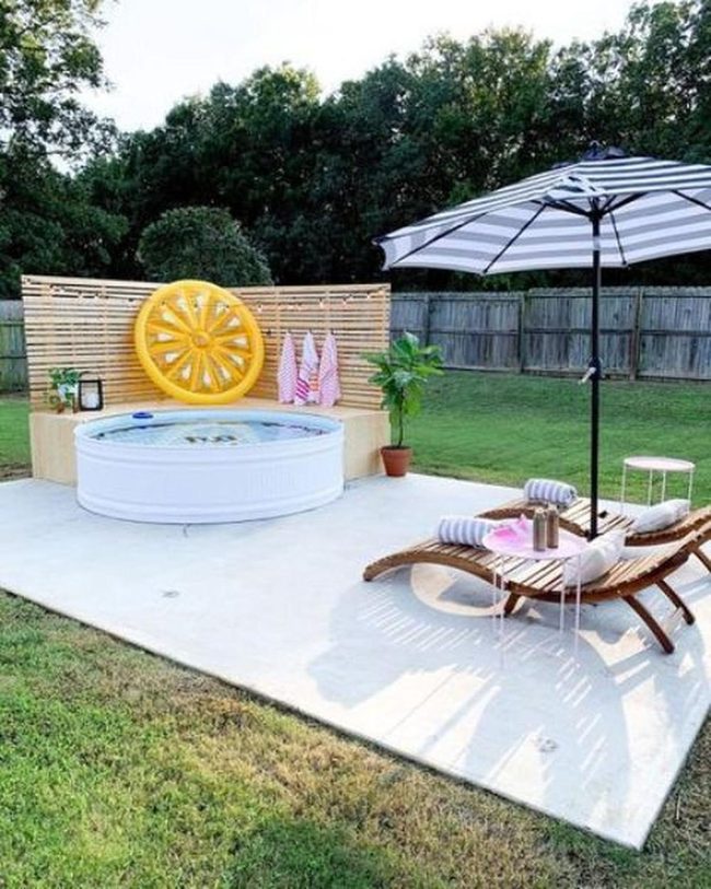 Black Striped Umbrella Summer Oasis