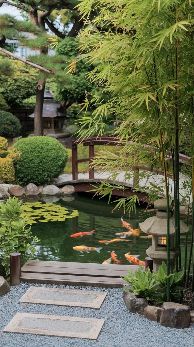 Stone Lanterns and Still Water