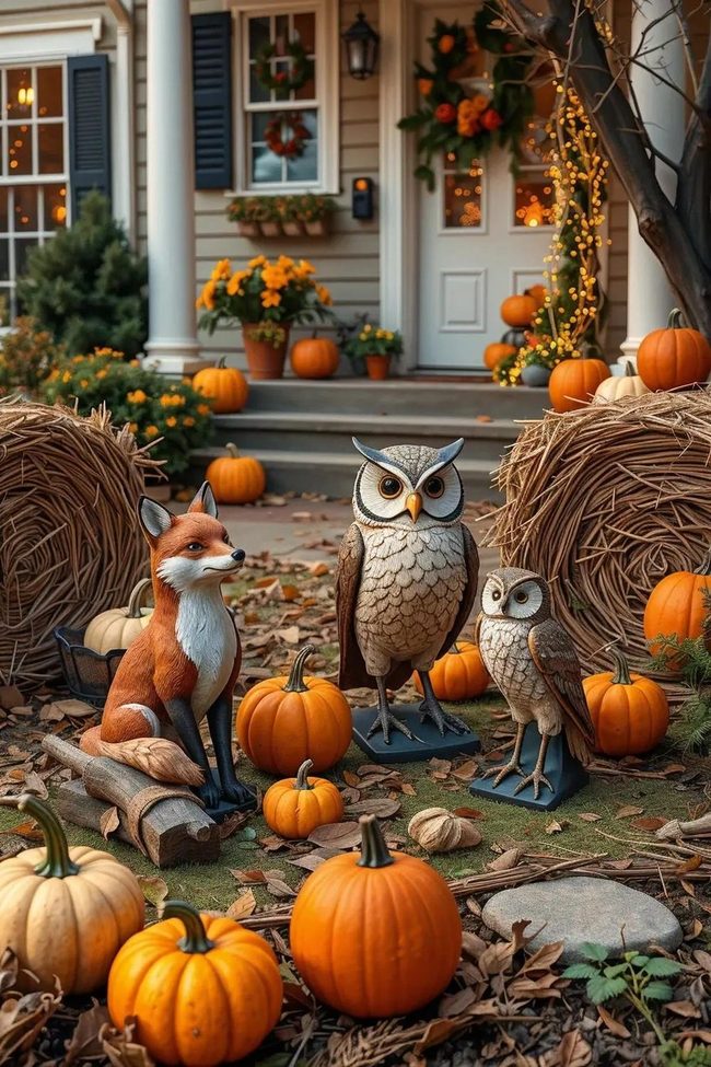 Woodland Creatures Cast in Stone