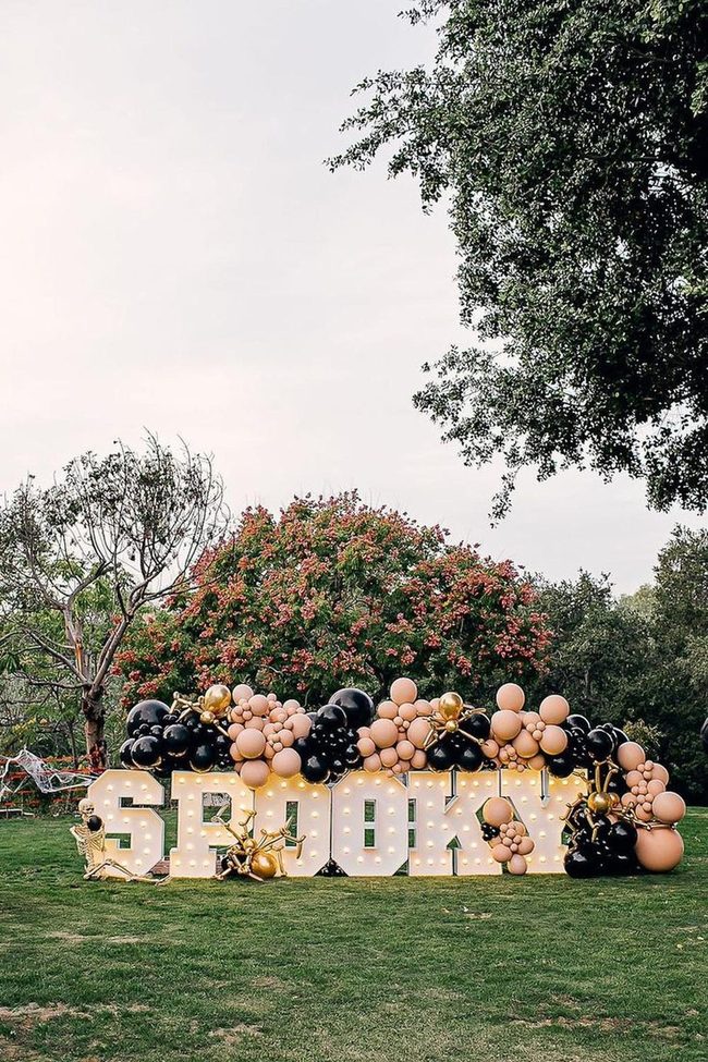 Giant Green Spooky Letters