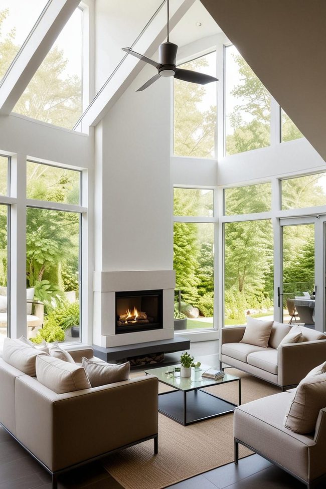 Glass Walls Flood Warm Light