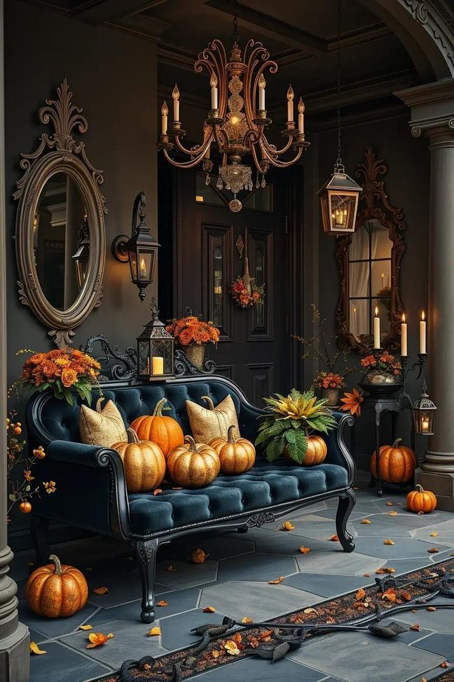 Black Velvet Gold Pumpkins