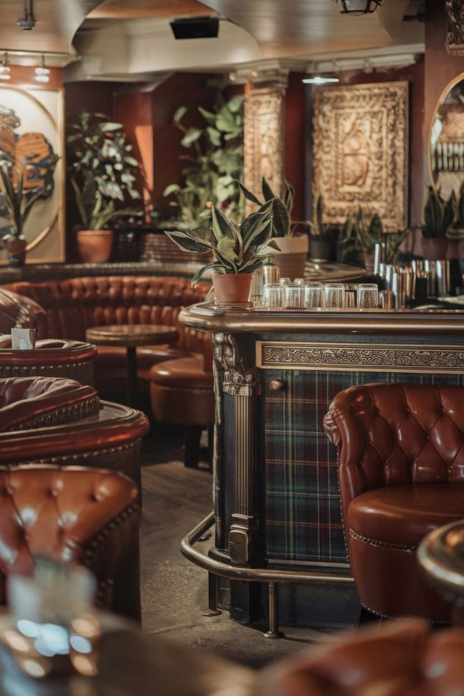 Dark Walnut Speakeasy Bar