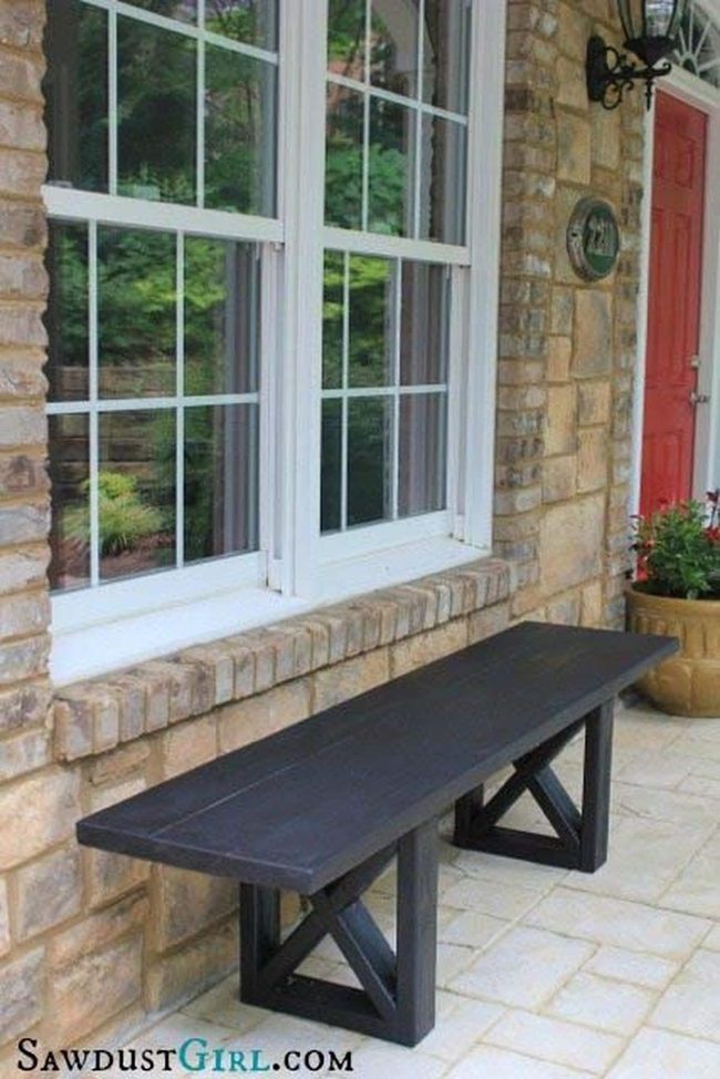 Budget-Friendly X-Frame Outdoor Bench