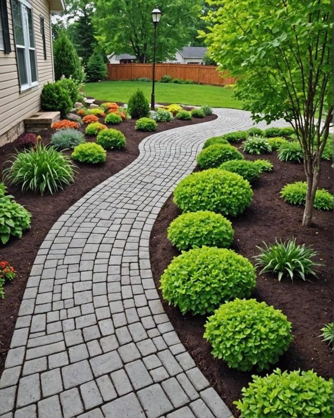 Curved Concrete Pavers in Motion