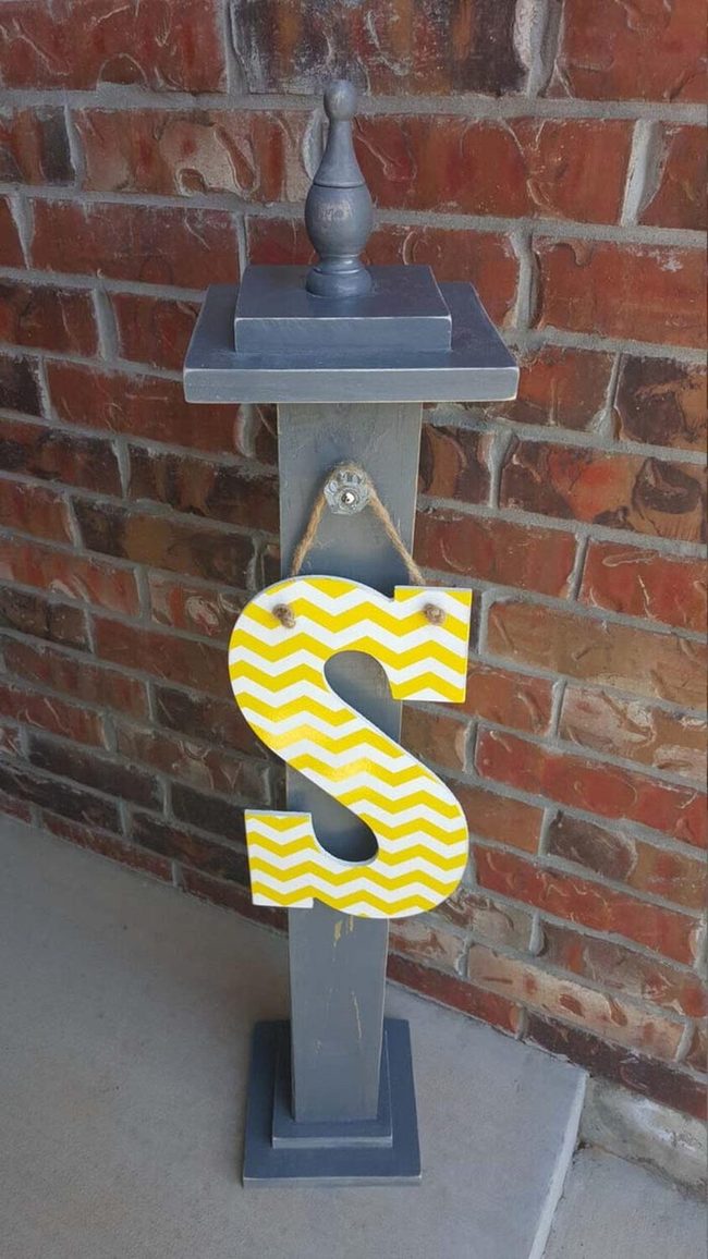 Glowing Monogram Porch Marker