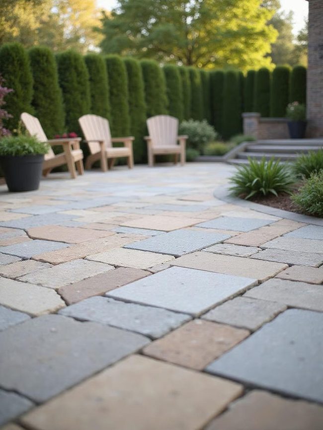 Reclaimed Brick Herringbone Patio Flooring