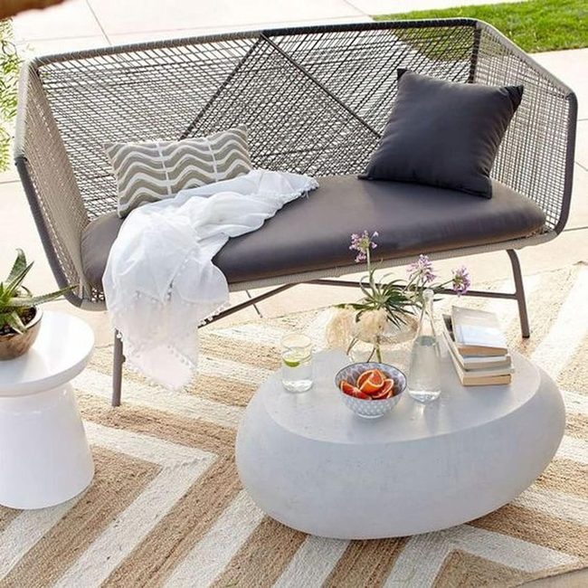 Woven Patio With Neutral Comfort