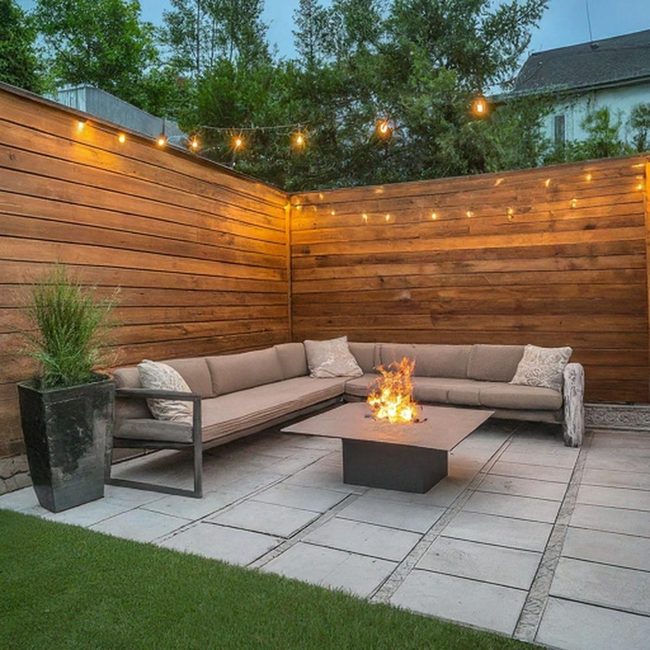 Circular Paver Patio With Central Firepit