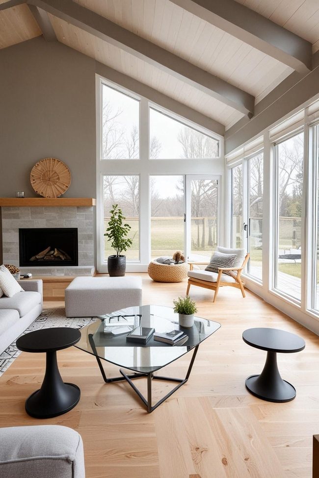 Minimalist Glass Tables for Sleek Porches