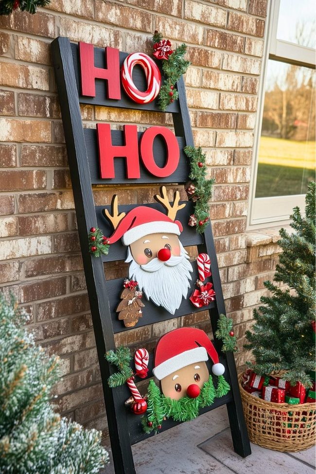 Red And White Santa Decoration Pallet
