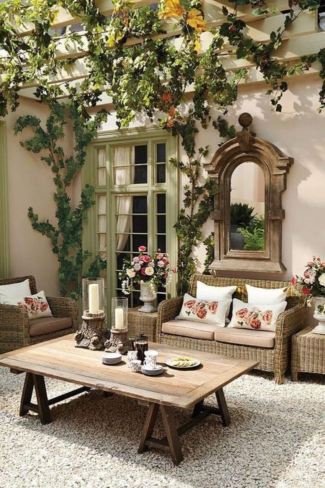 Vines Green Wicker Garden Room