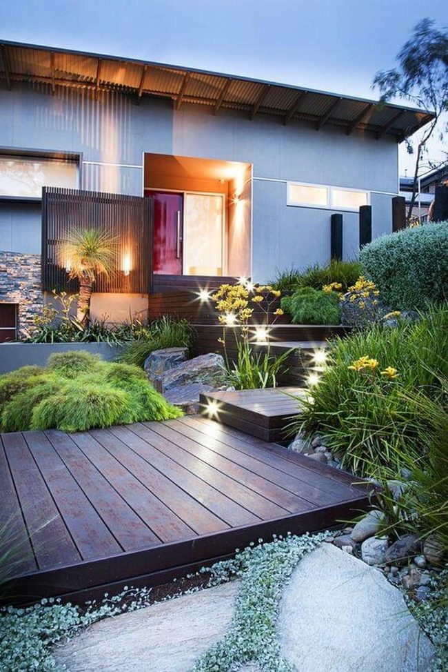 Stone And Wood Garden Retreat