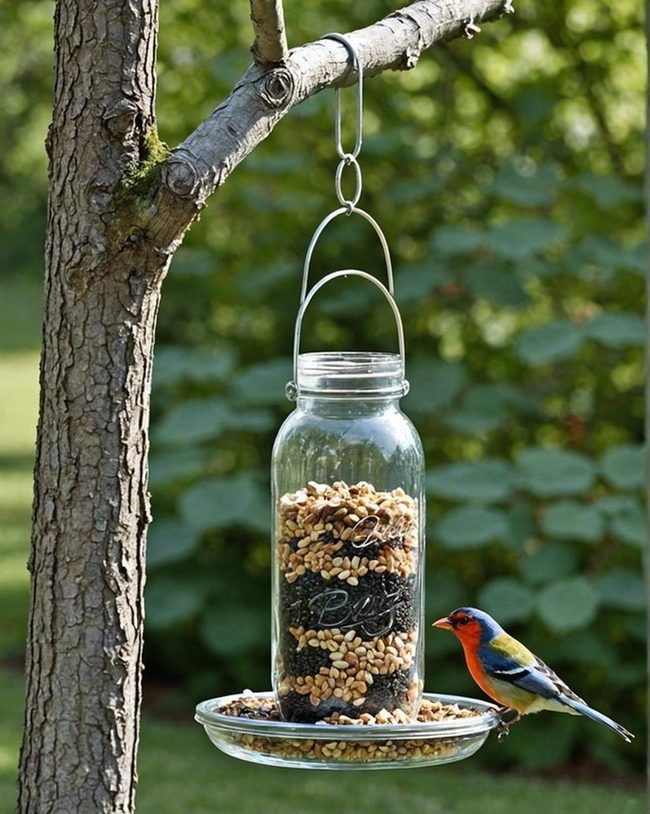 Glass Jar Bird Perches