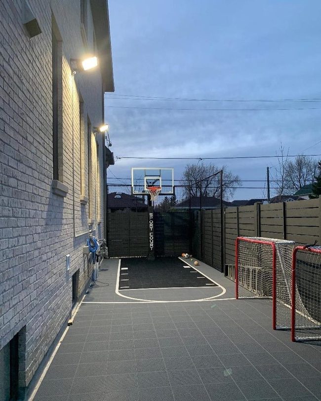 Backyard Basketball Court Space Saver