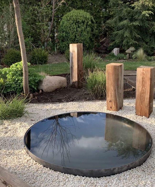 Reflective Pool Mirrors Natural Landscape