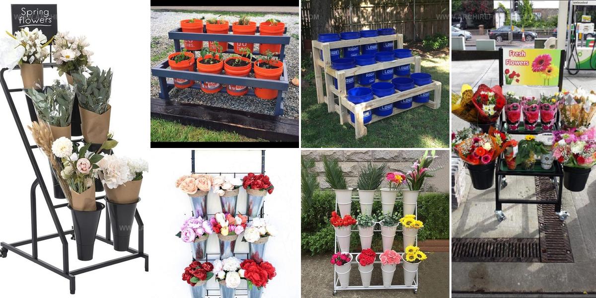 1177538 Bucket Flower Display Stand Ideas