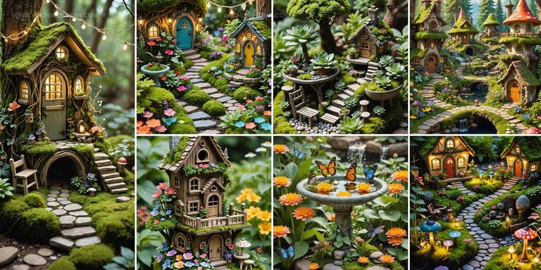8738425 Patterned Fairy Garden Ideas