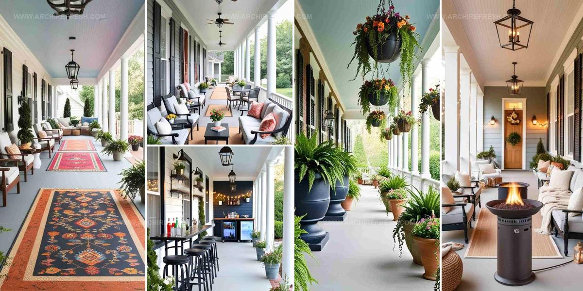 1666966 Long Front Porch Decorating Ideas