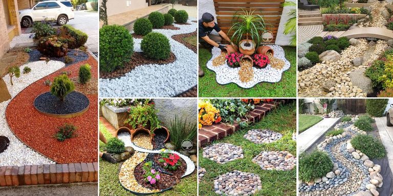 5301152 Pebble Rock Garden Landscaping Ideas